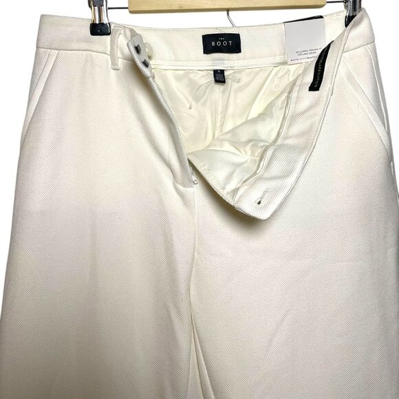 White House Black Market "The Boot" Ivory Trouser Pants NWT Size 6 - Picture 2 of 3